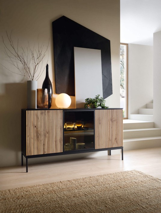 nowoczesna komoda z lamelami