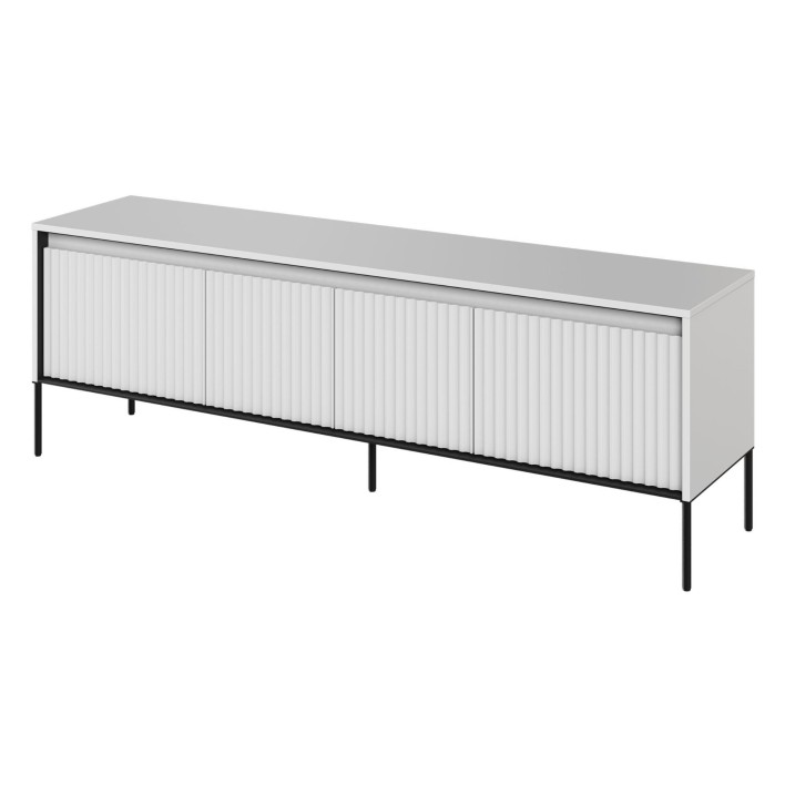 szafka rtv frezowana biała