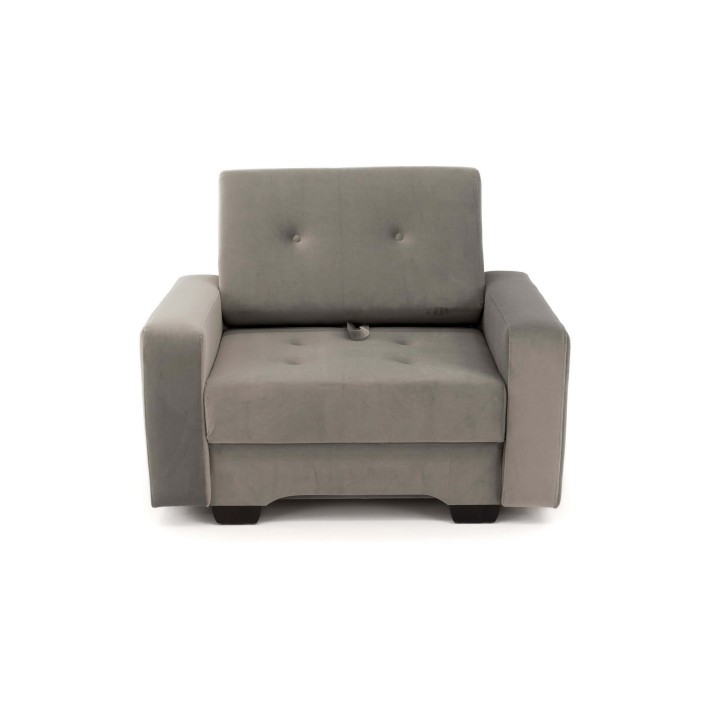 fotel do sypialni szary