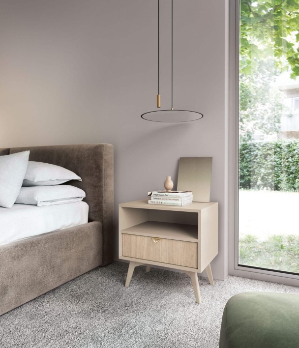 stolik nocny boho beżowy FOREST