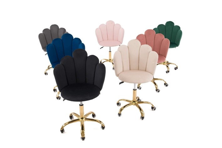 krzesła obrotowe welurowe DC-907-S