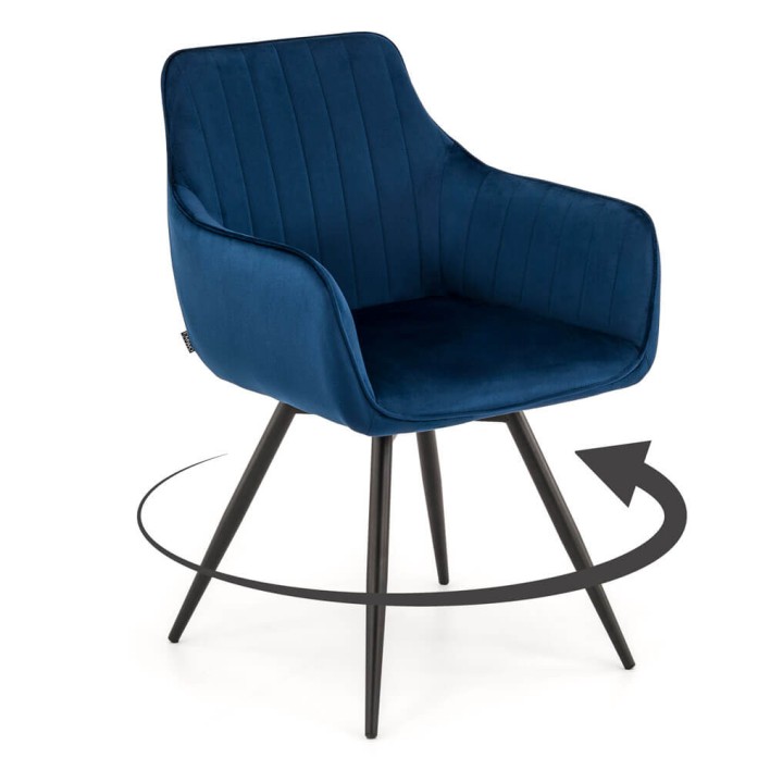 krzesło obrotowe granatowe do jadalni