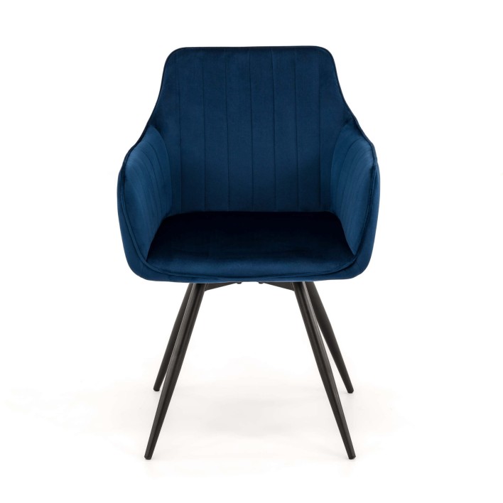 krzesło welurowe niebieskie do jadalni