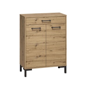 Szafka na buty NEVIO 03 dąb artisan/czarny