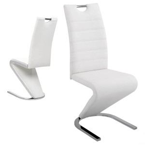 KRZESŁO TAPICEROWANE DO SALONU JADALNI DC-99-2 BIAŁE OUTLET