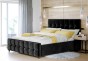 Łóżko tapicerowane z pojemnikiem LB-47 | 160x200 | Welur | Czarny | OUTLET-4