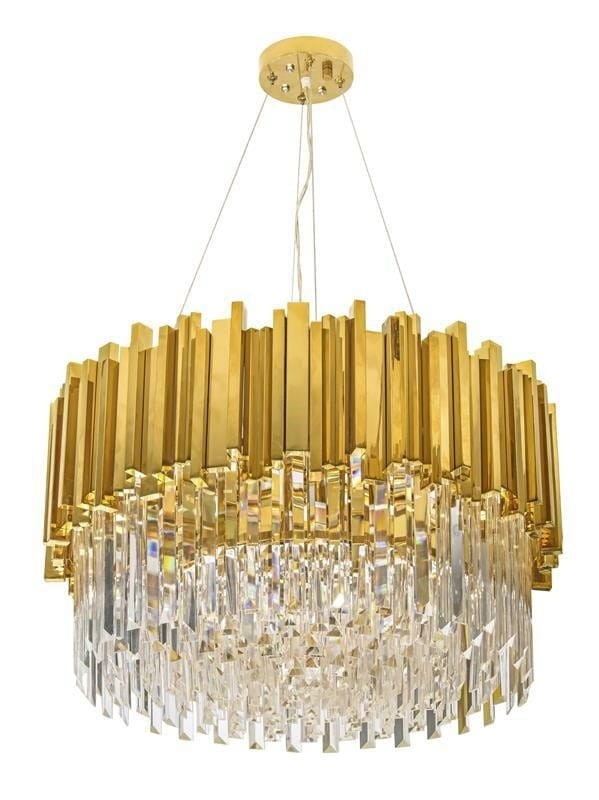 Lampa wisząca IMPERIAL GOLD 60 - stal, kryształ