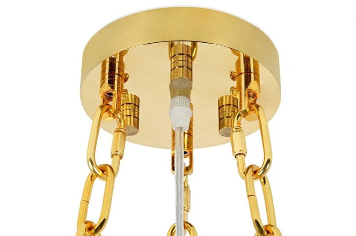 Lampa wisząca IMPERIAL GOLD 60 - stal, kryształ