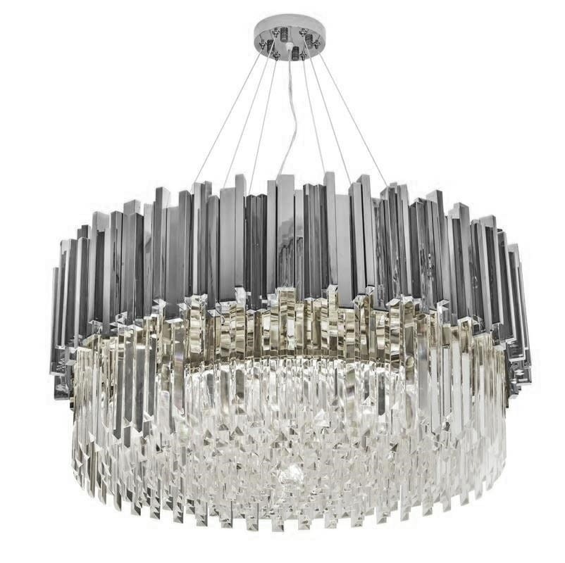 Lampa wisząca IMPERIAL SILVER 80 - stal, kryształ