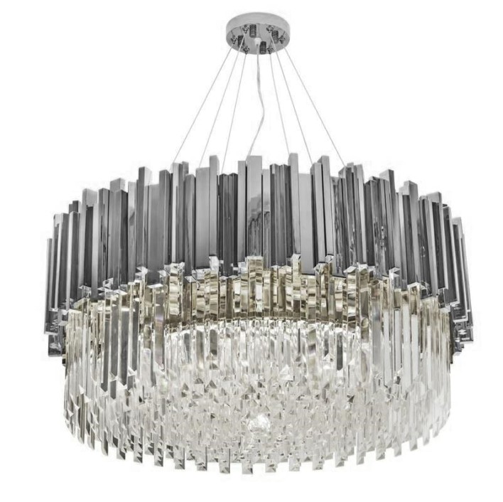 Lampa wisząca IMPERIAL SILVER 80 - stal, kryształ