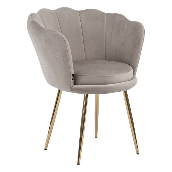 krzesło glamour muszelka beżowe