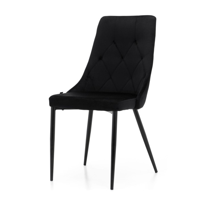 Wygodne krzesło do jadalni czarne