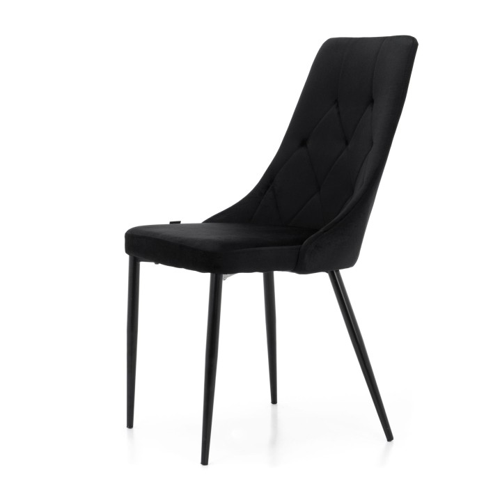 Wygodne krzesło do jadalni czarne