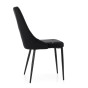 Wygodne krzesło do jadalni czarne bok