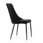 Wygodne krzesło do jadalni czarne bok