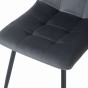 Krzesło tapicerowane DC-6401 | Szary welur #21 | Outlet-5