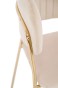 Krzesło Glamour C-889 | Beżowy welur | Złote nogi | Outlet-9