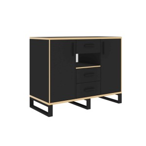 Komoda GOLDEN | Czarny + złoty -  SZYBKA WYSYŁKA