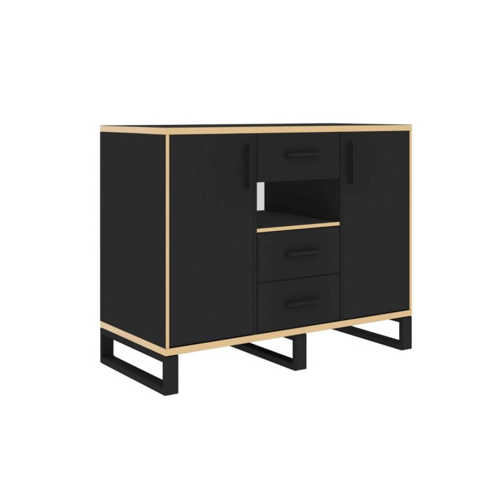 komoda glamour czarno-zlota