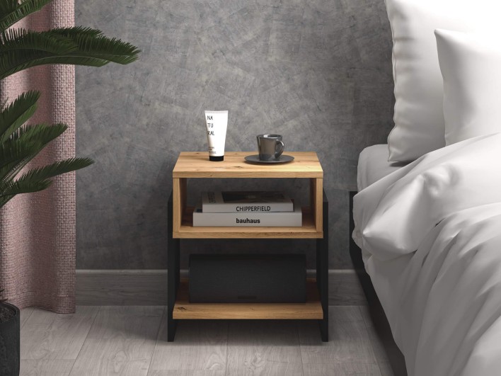 otwarta półka nocna loftowa