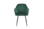 Krzesło z podłokietnikami 8174-2 | Zielony welur | Outlet-2