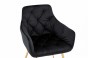 Krzesło tapicerowane DC-0084-3 | Czarny welur | Złote nogi | OUTLET-13