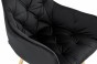 Krzesło tapicerowane DC-0084-3 | Czarny welur | Złote nogi | OUTLET-15