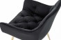 Krzesło tapicerowane DC-0084-3 | Czarny welur | Złote nogi | OUTLET-17