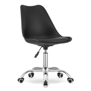Krzesło obrotowe MSA009 | Czarny | Srebrna noga | OUTLET