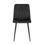 Krzesła czarne do jadalni. Metalowe nogi i welurowe siedzisko.  DC-1939 (2)-min.jpg