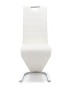 Krzesło tapicerowane DC-99-2 | Biało-szare | Ekoskóra | Outlet-3