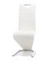 Krzesło tapicerowane DC-99-2 | Biało-szare | Ekoskóra | Outlet-4