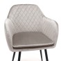 Krzesło fotelowe 8174-2 | Jasny szary welur | OUTLET-2