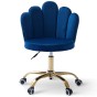 Krzesło obrotowe muszelka DC-6092S | Granatowy welur | OUTLET-2