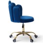 Krzesło obrotowe muszelka DC-6092S | Granatowy welur | OUTLET-3