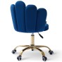 Krzesło obrotowe muszelka DC-6092S | Granatowy welur | OUTLET-4