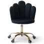 Krzesło obrotowe muszelka DC-6092S | Czarny welur | OUTLET-3