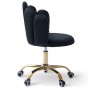 Krzesło obrotowe muszelka DC-6092S | Czarny welur | OUTLET-4