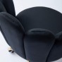 Krzesło obrotowe muszelka DC-6092S | Czarny welur | OUTLET-7