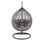 Fotel ogrodowy wiszący HC-001 szary technorattan, poduszka w zestawie | OUTLET-1