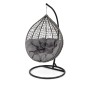 Fotel ogrodowy wiszący HC-001 szary technorattan, poduszka w zestawie | OUTLET-3