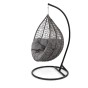 Fotel ogrodowy wiszący HC-001 szary technorattan, poduszka w zestawie | OUTLET-4