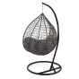 Fotel ogrodowy wiszący HC-001 szary technorattan, poduszka w zestawie | OUTLET-6