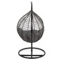 Fotel ogrodowy wiszący HC-001 szary technorattan, poduszka w zestawie | OUTLET-7