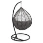 Fotel ogrodowy wiszący HC-001 szary technorattan, poduszka w zestawie | OUTLET-8
