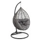 Fotel ogrodowy wiszący HC-001 szary technorattan, poduszka w zestawie | OUTLET-11