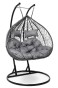 Fotel wiszący ogrodowy 2 osobowy HC-008 szary | OUTLET-30
