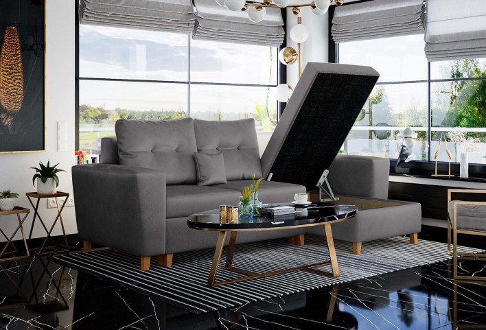 Mały narożnik z funkcją spania