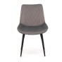 Krzesło tapicerowane DC-6020 | Welur | Szary #20 | Outlet-2