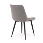 Krzesło tapicerowane DC-6020 | Welur | Szary #20 | Outlet-9